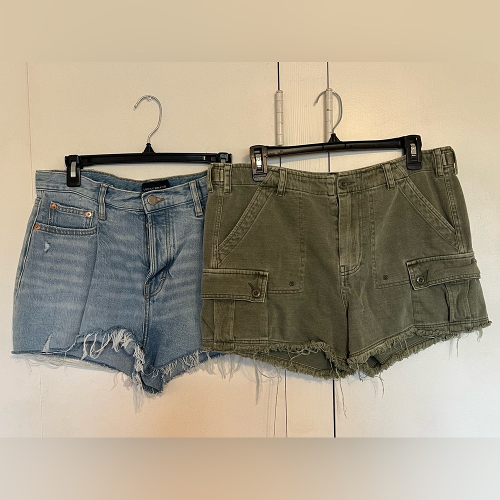 Women’s Lucky Brand Raw Hem Denim Shorts Bundle